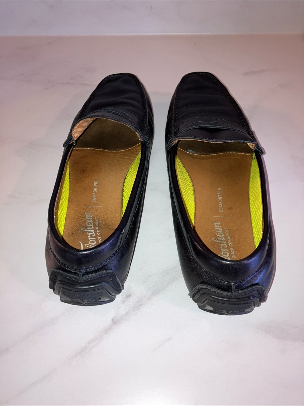 Florsheim Motor Smith Black Leather Men's Slip-On Loafers - Men’s US 9 - Picture 4 of 9